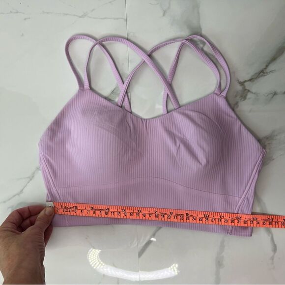 Lululemon Lavender Frost Like A Cloud Ribbed Longline Light Support Bra - Picture 5 of 10